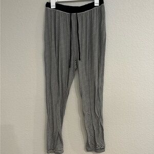 Black and white striped pjs